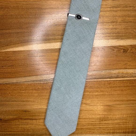 Opal and silver tie bar - Picture 3 of 3